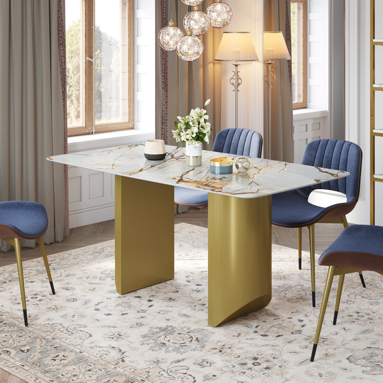 Etta Avenue™ Mumbai 63'' Sintered Stone Dining Table & Reviews Wayfair